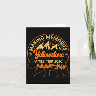 Tarjeta Creando recuerdos viaje familiar yellowstone 2026 