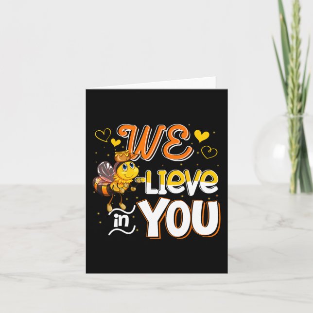 Tarjeta Créanlo En Su Diez De Prueba De Abejas Gracioso (Anverso)