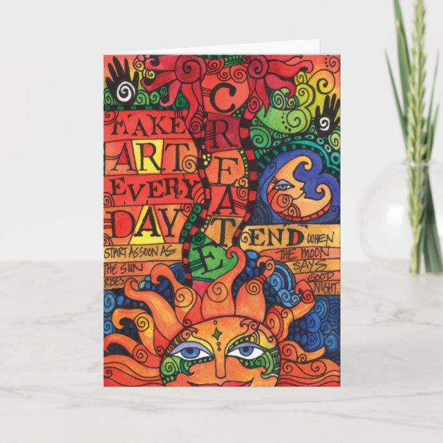 Tarjeta Crear arte todos los días (Anverso)