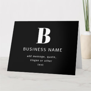 Tarjeta Crear nombre comercial, monograma y texto adiciona