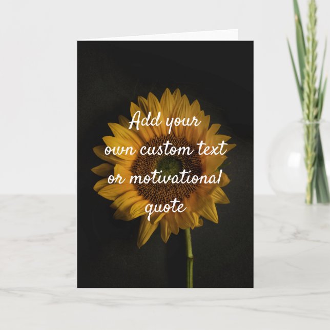 Tarjeta Crear su propia cita Personalizado - Girasol (Anverso)