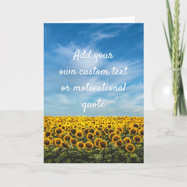 Tarjeta Crear su propia cita Personalizado - Sunflowers (Anverso)