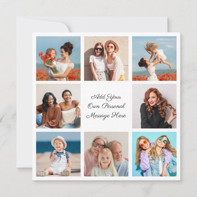 Tarjeta Crear su propio Collage de fotos 8 Añadir su salud (Anverso)