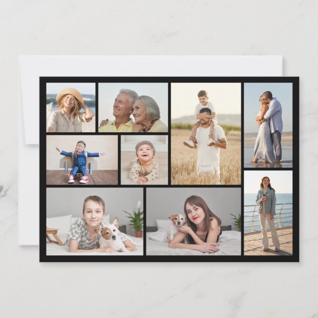 Tarjeta Crear su propio Collage de fotos 9 (Anverso)