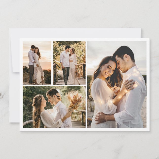 Tarjeta Crear su propio Collage de fotos de 4 (Anverso)