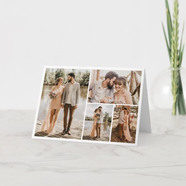 Tarjeta Crear su propio Collage de fotos de 4 (Anverso)