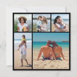 Tarjeta Crear su propio Collage de fotos de 5