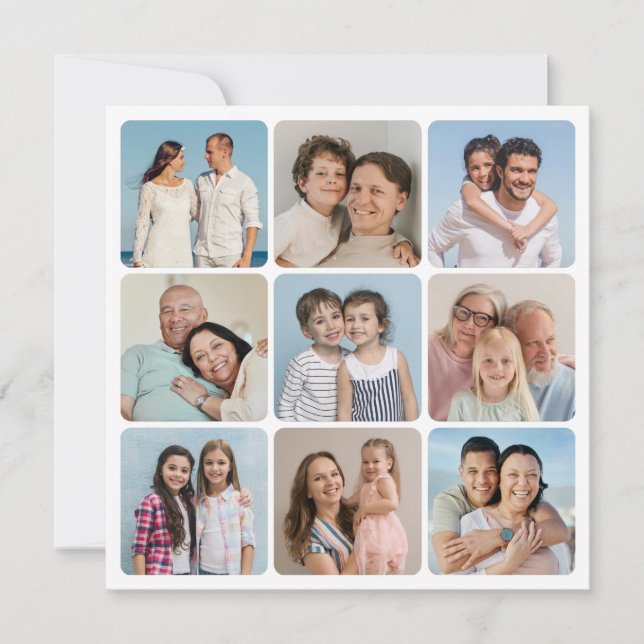 Tarjeta Crear su propio Collage de fotos de esquinas redon (Anverso)