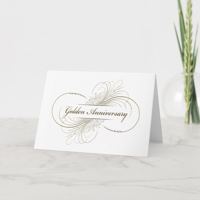 Tarjeta Crear su propio diseño de Aniversario Dorado (Anverso)
