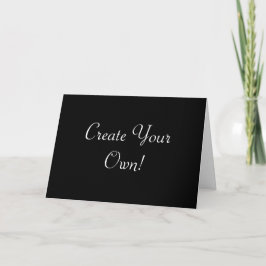 Tarjeta Crear su propio horizontal en blanco y negro