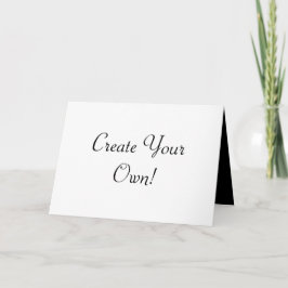 Tarjeta Crear su propio horizonte blanco y negro