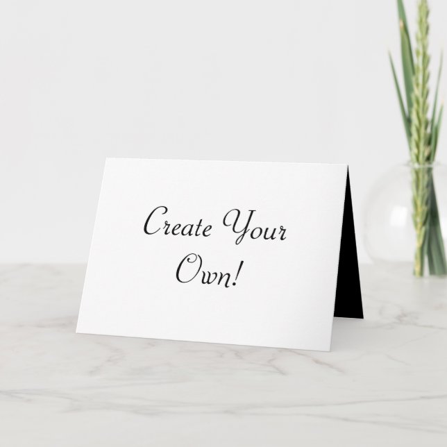Tarjeta Crear su propio horizonte blanco y negro (Anverso)