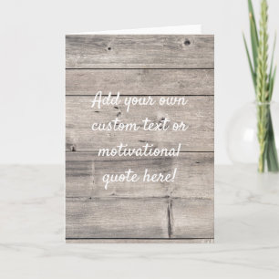 Tarjeta Crear su propio presupuesto Personalizado - Madera