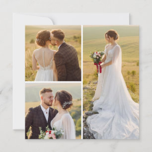 Tarjeta Crear su propio saludo de Collage de fotos de 3