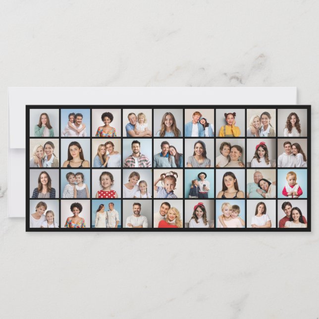 Tarjeta Crear su propio saludo de Collage de fotos de 36  (Anverso)