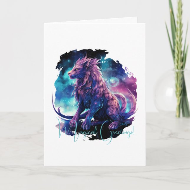 Tarjeta Crear tu propia creatura mítica de fantasía de qui (Anverso)