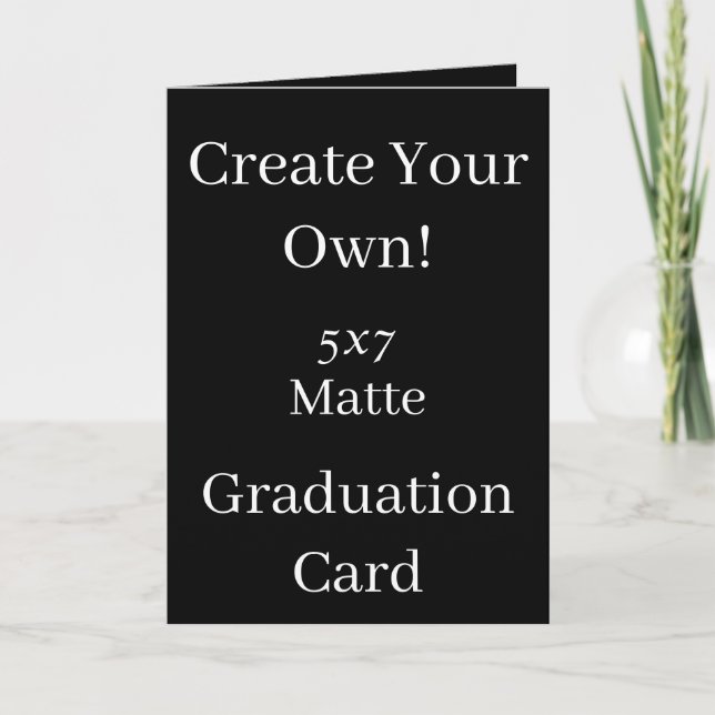 Tarjeta Crear tu propia graduación negra (Anverso)