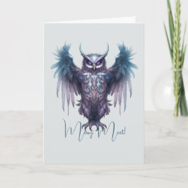 Tarjeta Crear tu propia lechuza púrpura