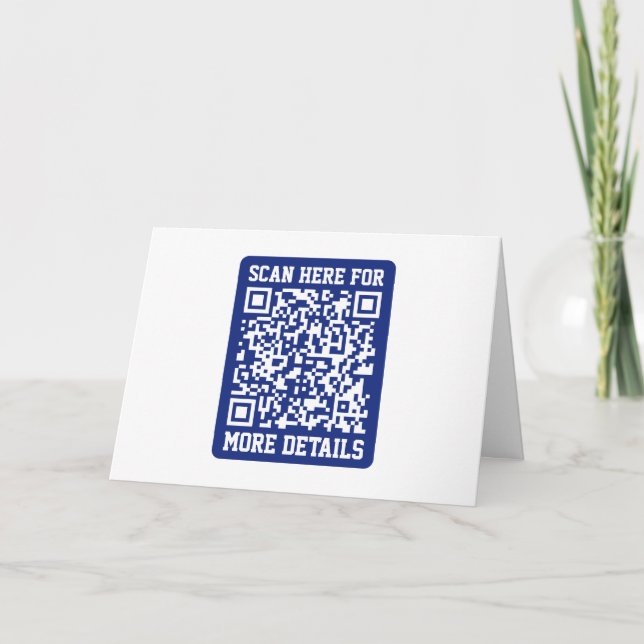 Tarjeta Crear un código QR escaneado | Azul marino (editab (Anverso)