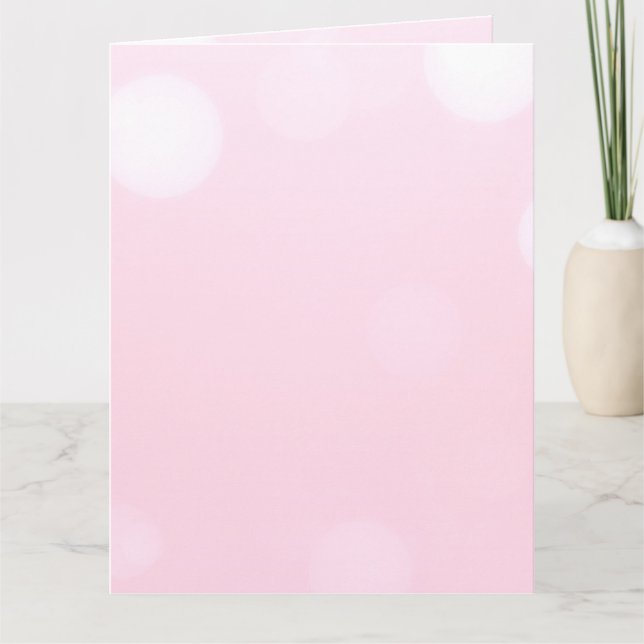 Tarjeta Crear un  rosa claro Personalizado (Anverso)