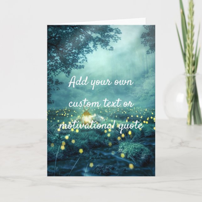 Tarjeta Crear una cita Personalizado - Bosque de Glowworm (Anverso)