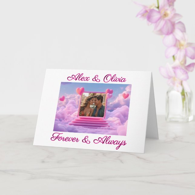 Tarjeta Create Your Own Romantic Heart Photo Template (Orquídea)