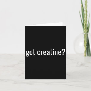 Tarjeta Creatine Funny Creatine Bodybuilding