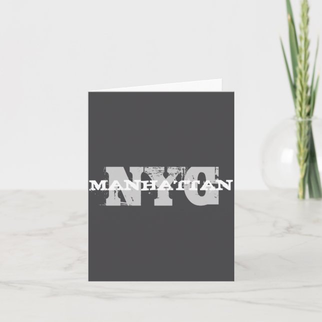 Tarjeta Creative Nyc Manhattan New York City Template  (Anverso)