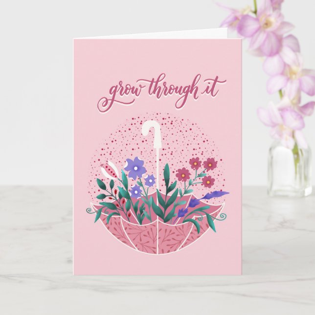 Tarjeta Crecer a Través de Esto (Orquídea)