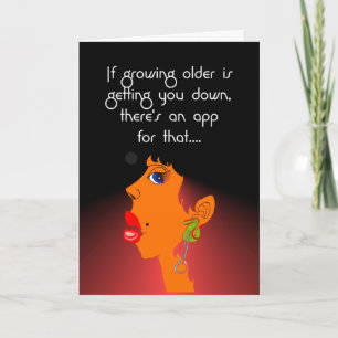 Tarjeta Crecer el más viejo y feliz deseo de cumpleaños