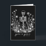 Tarjeta Crecer en Gracia Floral Esqueleto Cristiano Religi<br><div class="desc">Crecer en Gracia Floral Esqueleto Cristiano Religioso Halloween</div>