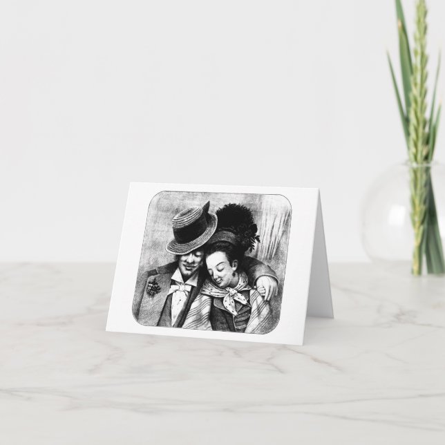 Tarjeta Crecer Juntos Pareja Amar el arte romántico (Anverso)