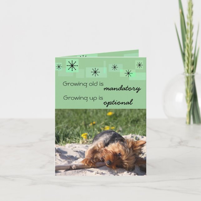 Tarjeta Crecer viejo es obligatorio Crecer es opcional (Anverso)