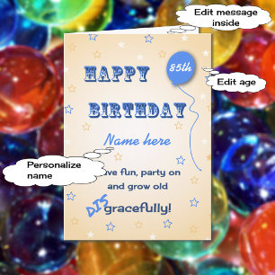 Tarjeta Crecer viejo y vergonzosamente personalizado edad