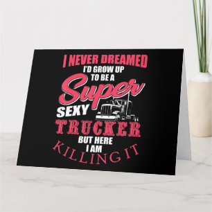 Tarjeta Crecía Para Ser Un Regalo De Arte De Camionero Par