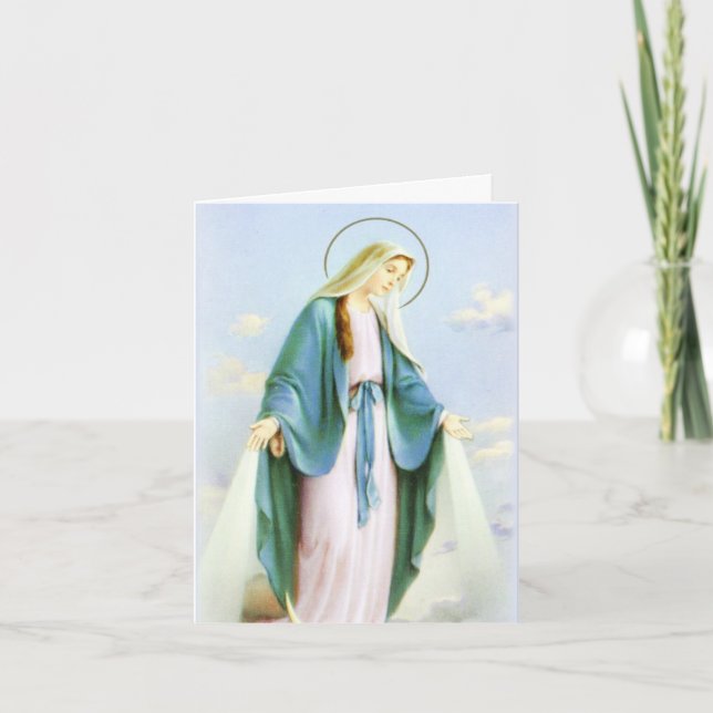Tarjeta Creciente MoonCard del Virgen María (Anverso)