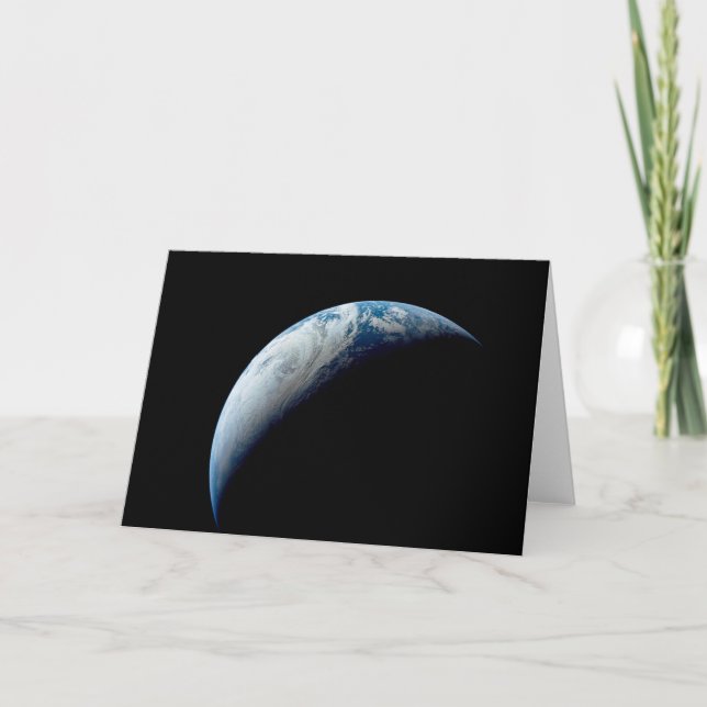 Tarjeta Creciente Tierra Tomada De La Misión Apolo 4. (Anverso)