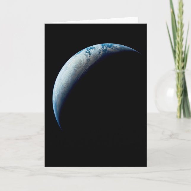 Tarjeta Creciente Tierra Tomada De La Misión Apolo 4. 2 (Anverso)