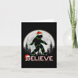 Tarjeta Cree en Caramelo Caña Sasquatch Santa Bigfoot Luce