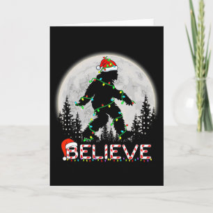 Tarjeta Cree en Caramelo Caña Sasquatch Santa Claus Bigfoo