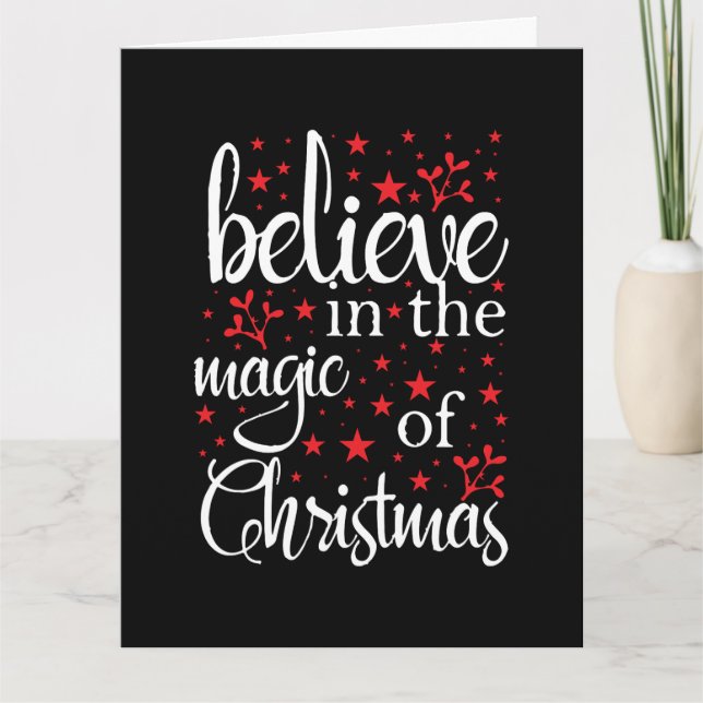 Tarjeta Cree en la Magia de la Navidad (Anverso)