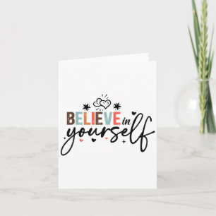 Tarjeta Cree En Sí Mismo Mensaje Positivo Motivacional Muj