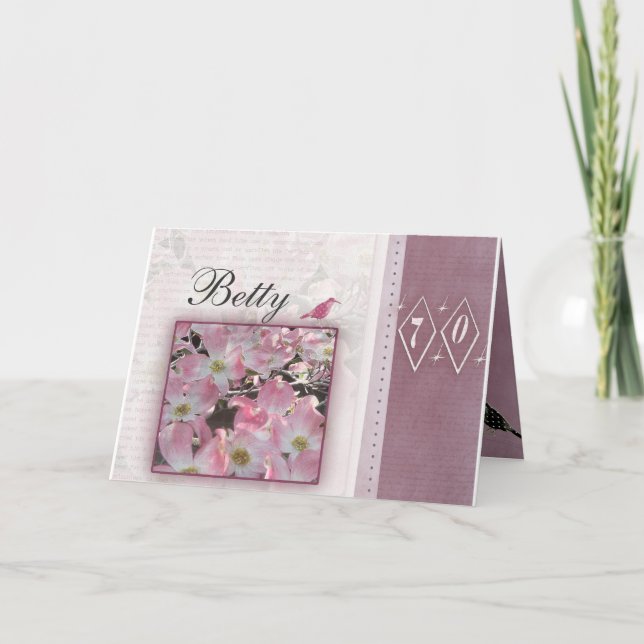 Tarjeta Cree sus los propios 70.o cumpleaños personalizado (Anverso)