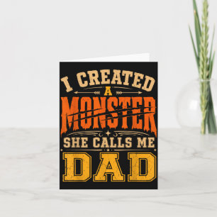 Tarjeta Creé Un Monstruo Día Del Padre Padre Hija De Los P