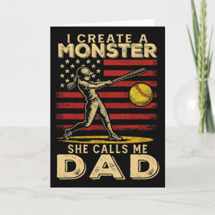 Tarjeta Creé Un Monstruo Ella Me Llama Papá Softll Padre