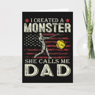 Tarjeta Creé un monstruo que me llama papá Día del padre s