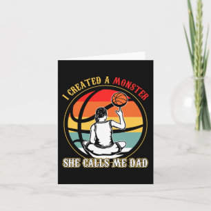 Tarjeta Creé Un Monstruo Que Me Llamó Básquetbol Papá