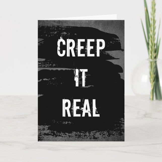 Tarjeta Creep it Real Halloween (Anverso)