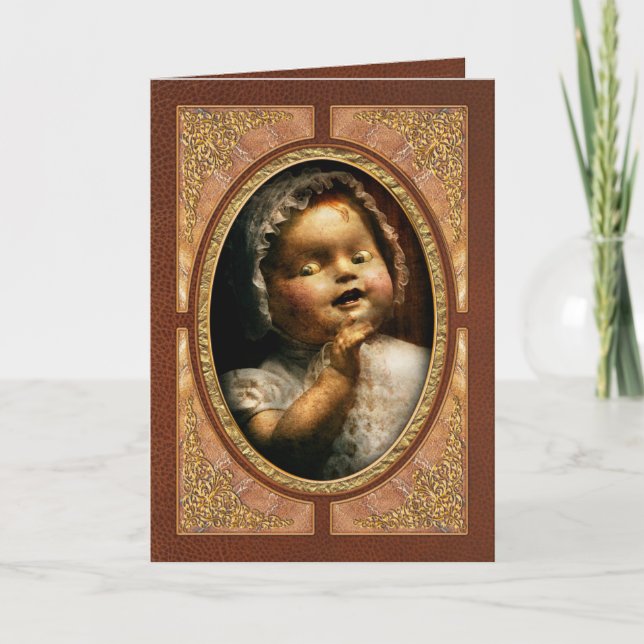 Tarjeta Creepe - Muñeca - Ven a jugar conmigo (Anverso)