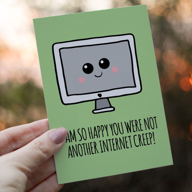 Tarjeta Creeper de Internet Divertido Día de San Valentín ( This card will fry the motherboard of anyone's heart and give your love life a software update.)